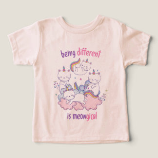 Being different is meowgical Funny unicorn cat Toddler T-shirt