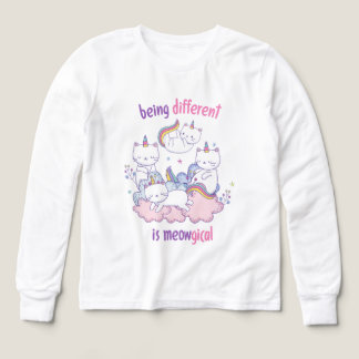 Being different is meowgical Funny unicorn cat Tri-Blend Shirts
