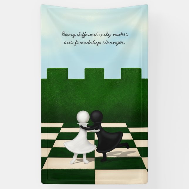 Being Different Only Makes Friendship Stronger Banner (Vertical)