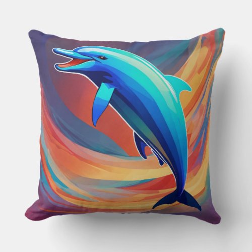 Being Dolphin Throw Pillow