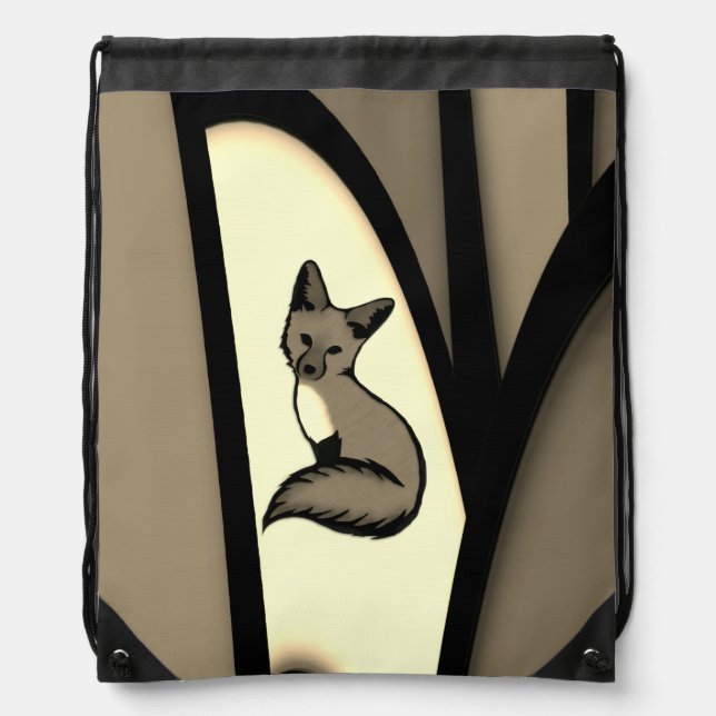 Being Foxy Drawstring Bag (Front)