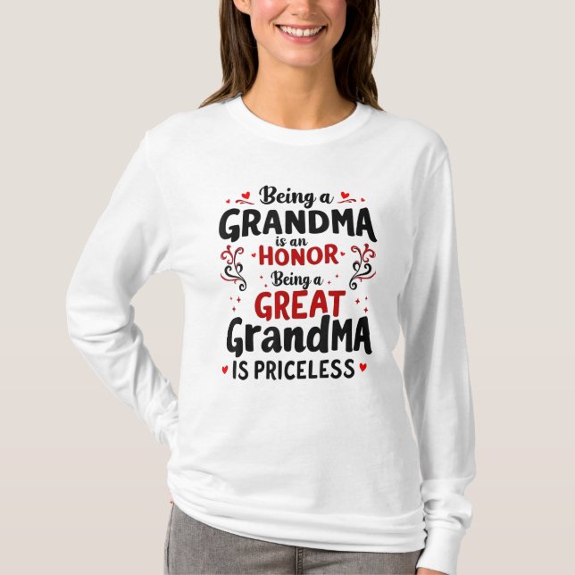 Being Great Grandma Is Priceless T-Shirt (Front)