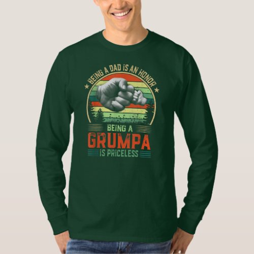 Being Grumpa Is Priceless funny Fathers Day  T_Shirt
