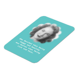 Being Happy and Healthy, Fun Vintage Photo Magnet