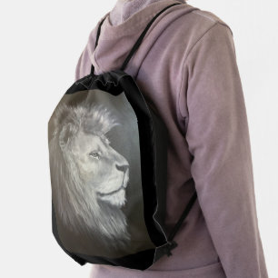 Being Heard Without Roaring Lion Inspirational Art Drawstring Bag