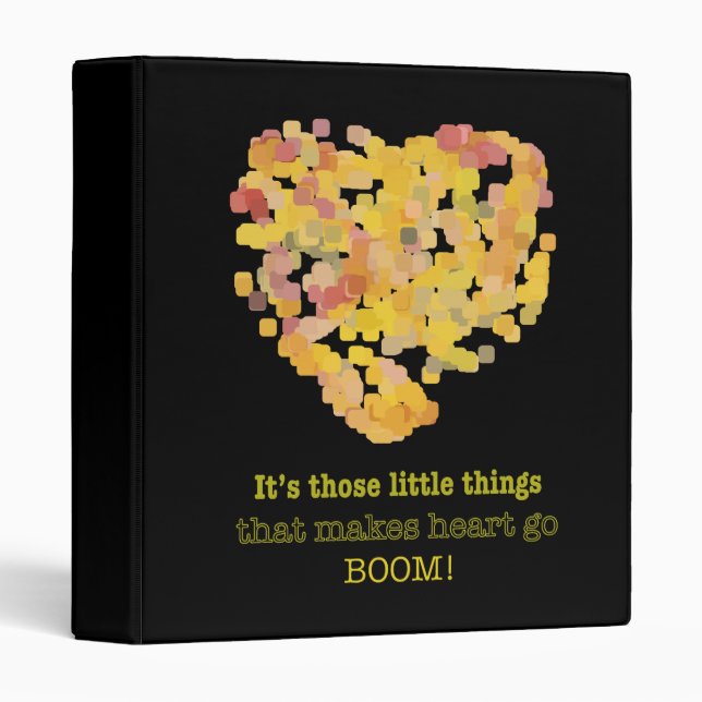 Being in love quote: It's those little things ... 3 Ring Binder (Front/Spine)