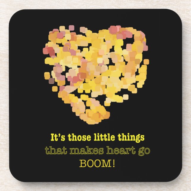 Being in love quote: It's those little things ... Beverage Coaster (Front)