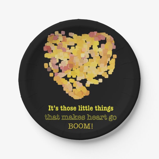 Being in love quote: It's those little things ... Paper Plates (Front)