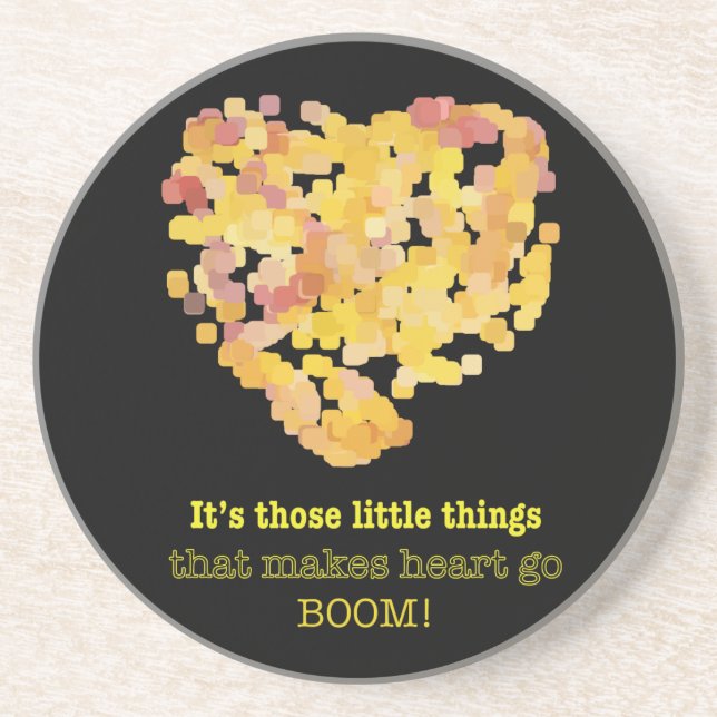 Being in love quote: It's those little things ... Sandstone Coaster (Front)