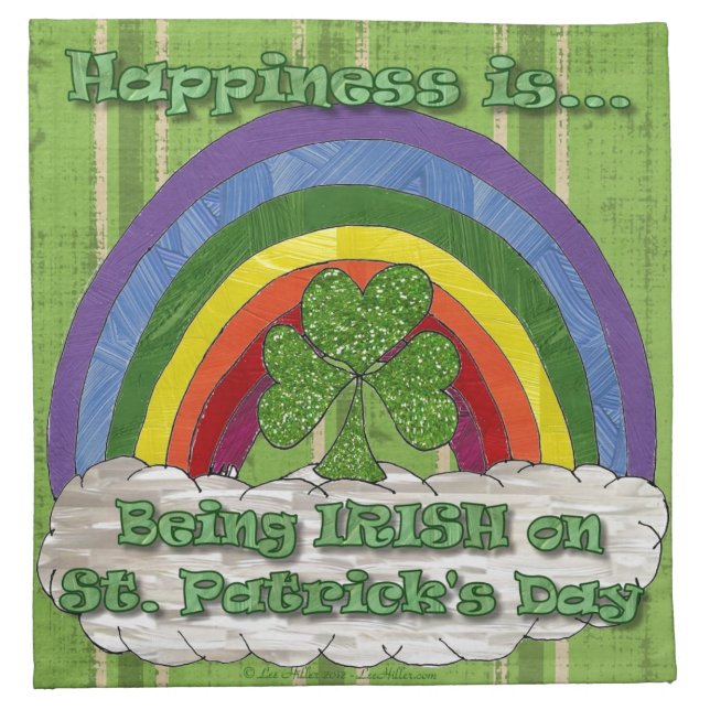 Being Irish On St Patrick's Day Cloth Napkin (Front)