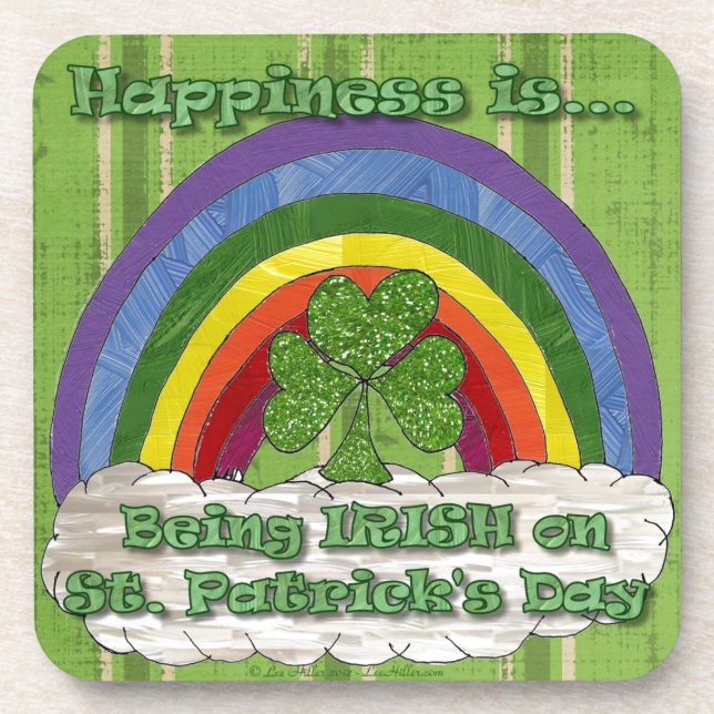 Being Irish On St Patrick's Day Drink Coaster (Front)