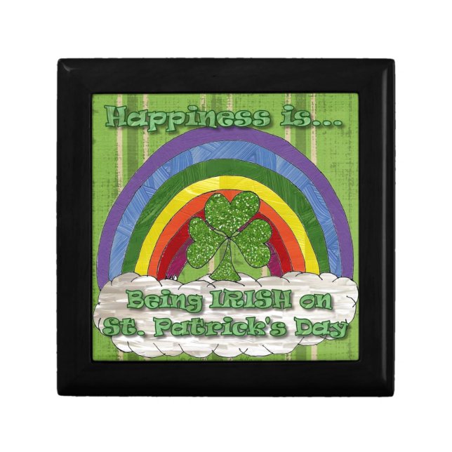 Being Irish On St Patrick's Day Jewelry Box (Front)