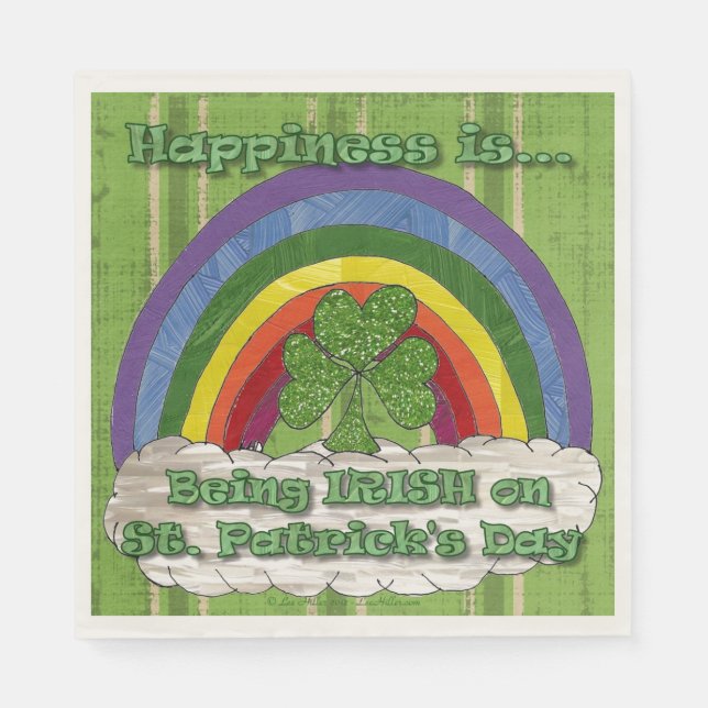 Being Irish On St Patrick's Day  Napkins (Front)