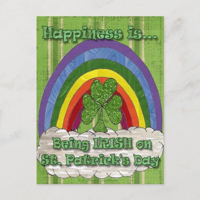 Being Irish On St Patrick's Day Postcard (Front)