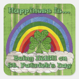 Being Irish On St Patrick's Day Square Sticker