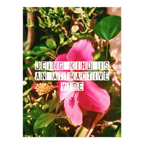 Being Kind Hibiscus Quote Photo Print