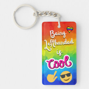 Being Left Handed is Cool! Colorful Keychain