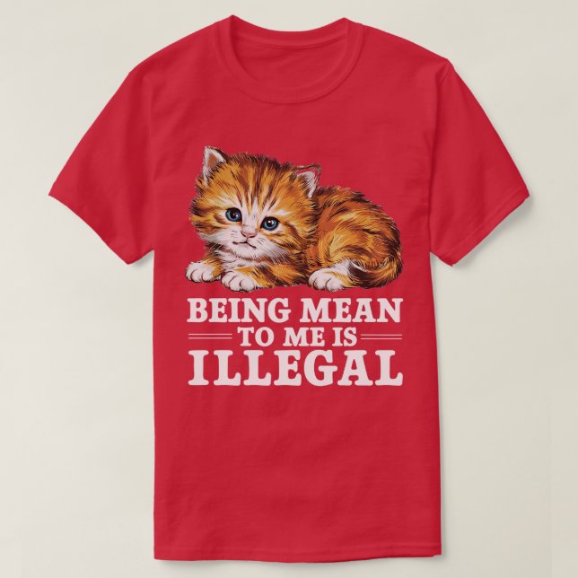 being mean to me is illegal T-Shirt (Design Front)