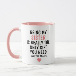 Being My Sister Is Really The Only Gift You Need,  Mug
