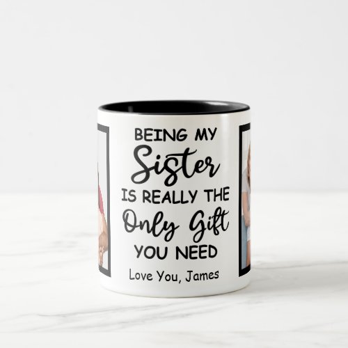 Being My Sister Is Really The Only Gift You Need Two_Tone Coffee Mug