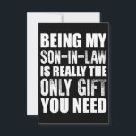 Being My Son-In-law Gift Christmas Son Birthday Thank You Card<br><div class="desc">ddd</div>