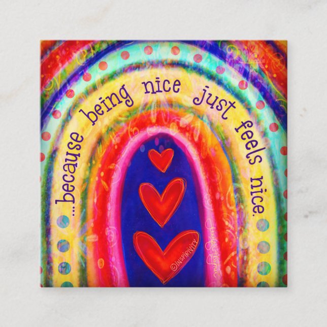 Being Nice Feels Nice~ Inspirivity kindness cards (Front)