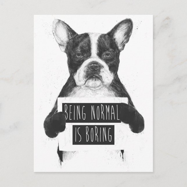 Being normal is dependent postcard (Front)
