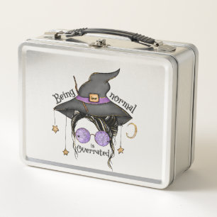 Being Normal Is Overrated – Quirky Witch Halloween Metal Lunch Box