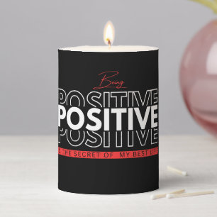 Being Positive Pillar Candle