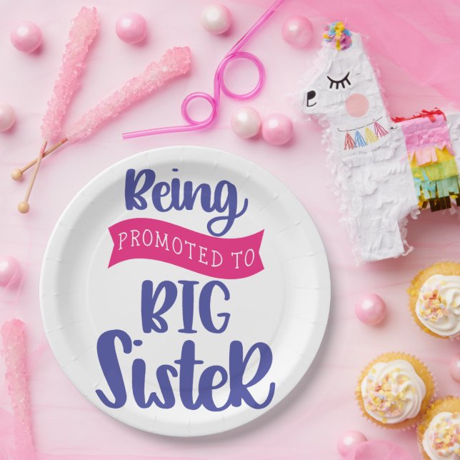 Being Promoted To Big Sister Paper Plates (Party)