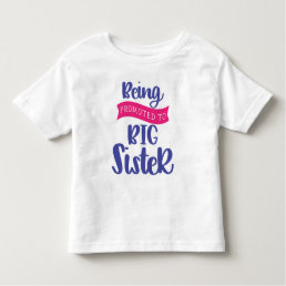 Being Promoted To Big Sister Toddler T-shirt