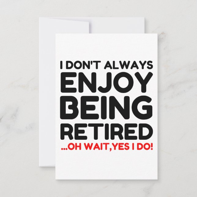 Being Retired Thank You Card (Front)