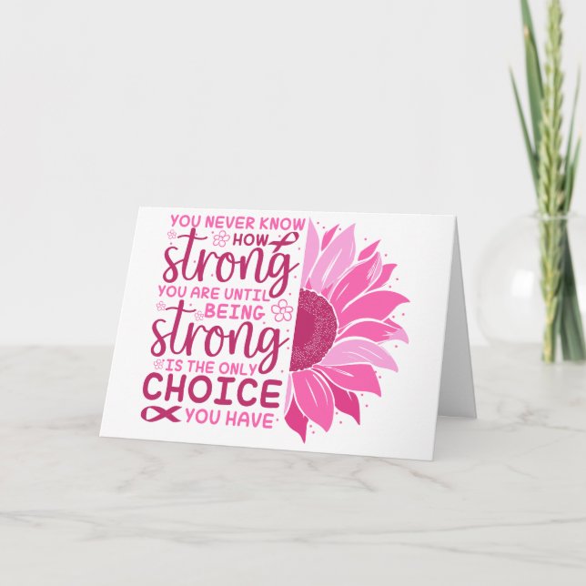 Being Strong Breast Cancer Awareness Support  Card (Front)