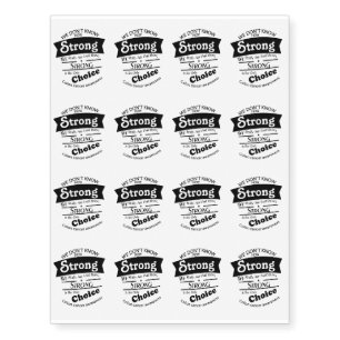 Being Strong Colon Cancer Awareness Temporary Tattoos