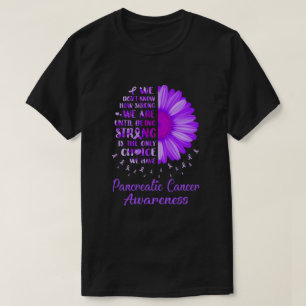 Being Strong Daisy Flower Purple Pancreatic Cancer T-Shirt
