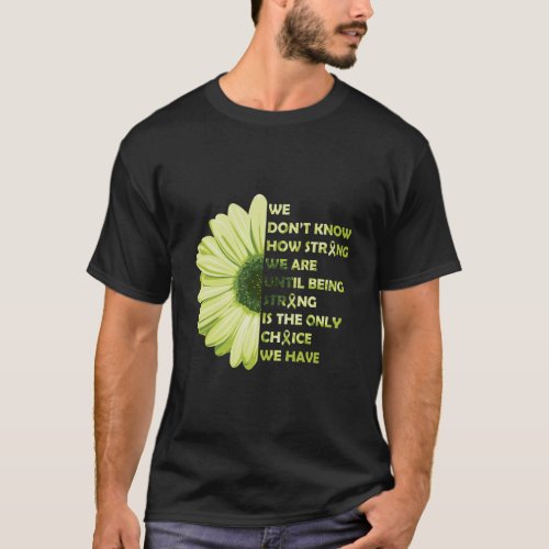 Being Strong Green Flower Non_Hodgkin Lymphoma Awa T_Shirt