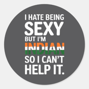 Being Y Indian Funny India Classic Round Sticker