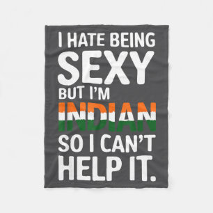 Being Y Indian Funny India Fleece Blanket
