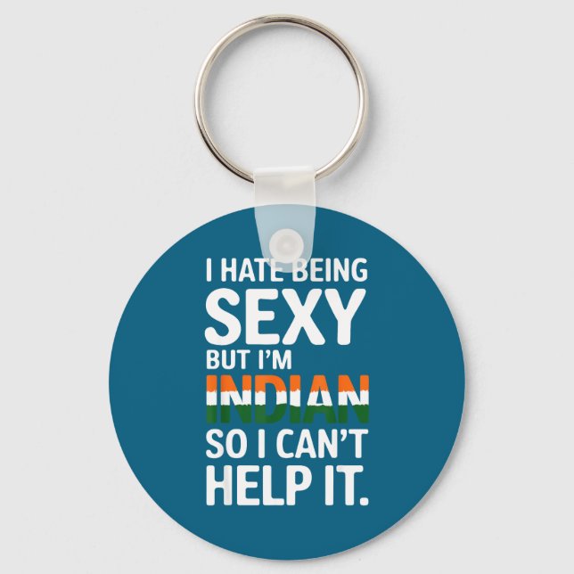 Being Y Indian Funny India  Keychain (Front)
