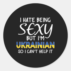 Being Y Ukrainian Funny Ukraine Classic Round Sticker