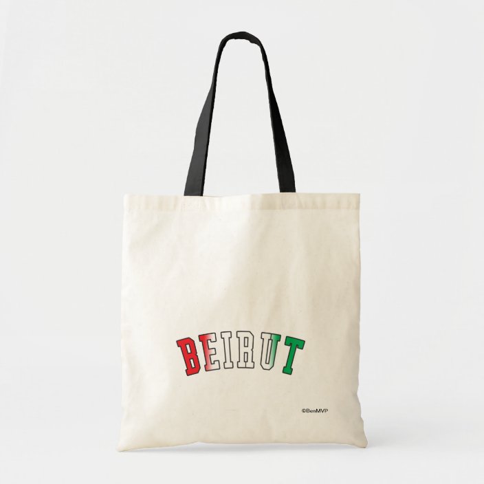 Beirut in Lebanon National Flag Colors Tote Bag