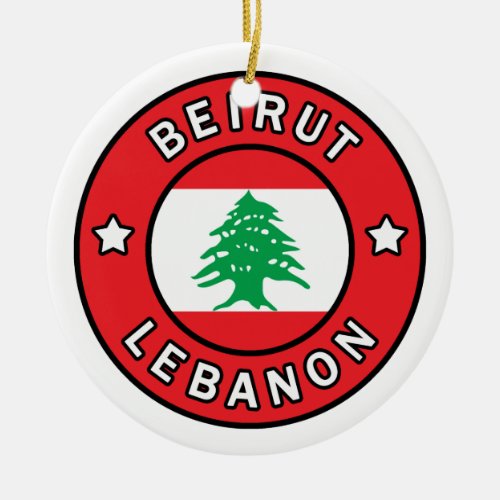 Beirut Lebanon Ceramic Ornament