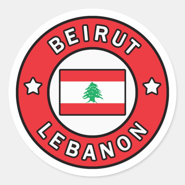 Beirut Lebanon Classic Round Sticker (Front)