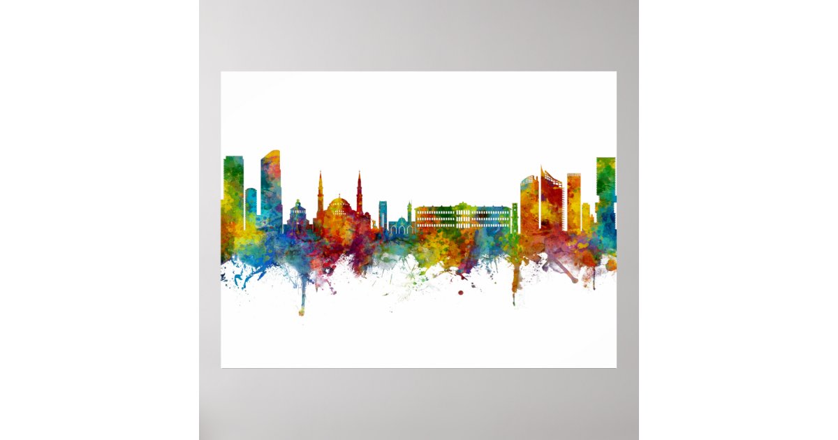 Beirut Lebanon Skyline Poster | Zazzle