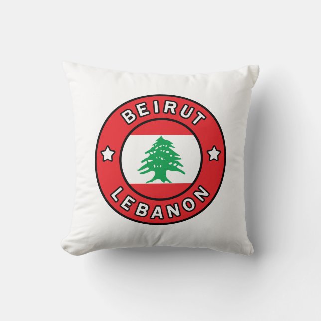 Beirut Lebanon Throw Pillow (Front)