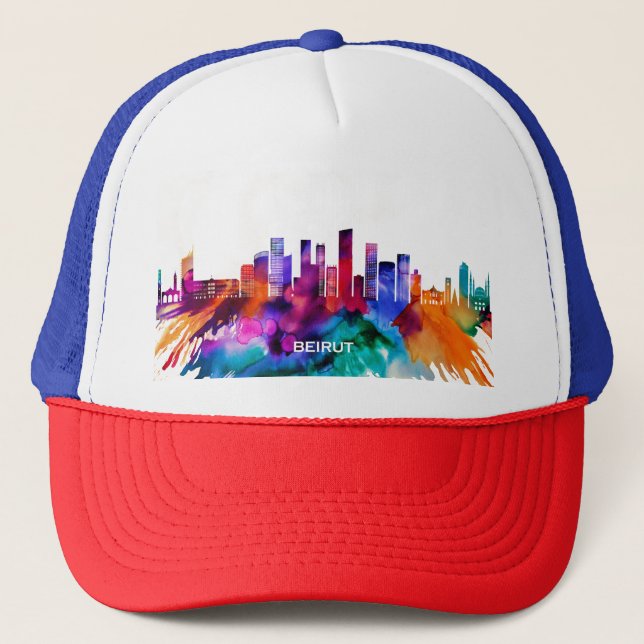 Beirut Skyline Trucker Hat (Front)