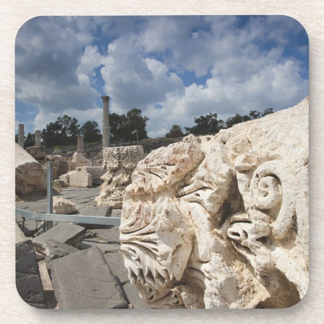Beit She-An National Park, Roman-era ruins Beverage Coaster (Front)