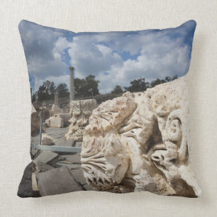 Beit She-An National Park, Roman-era ruins Throw Pillow