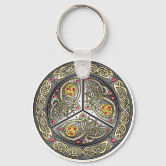 Bejeweled Celtic Shield Keychain