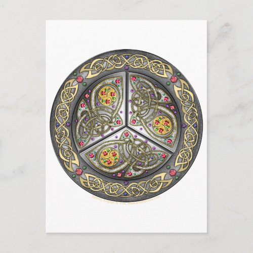 Bejeweled Celtic Shield Postcard